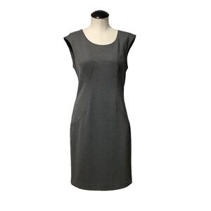 ADRIENNE VITTADINI Dark Gray Fitted Sleeveless Knit Dress - Size 6‎